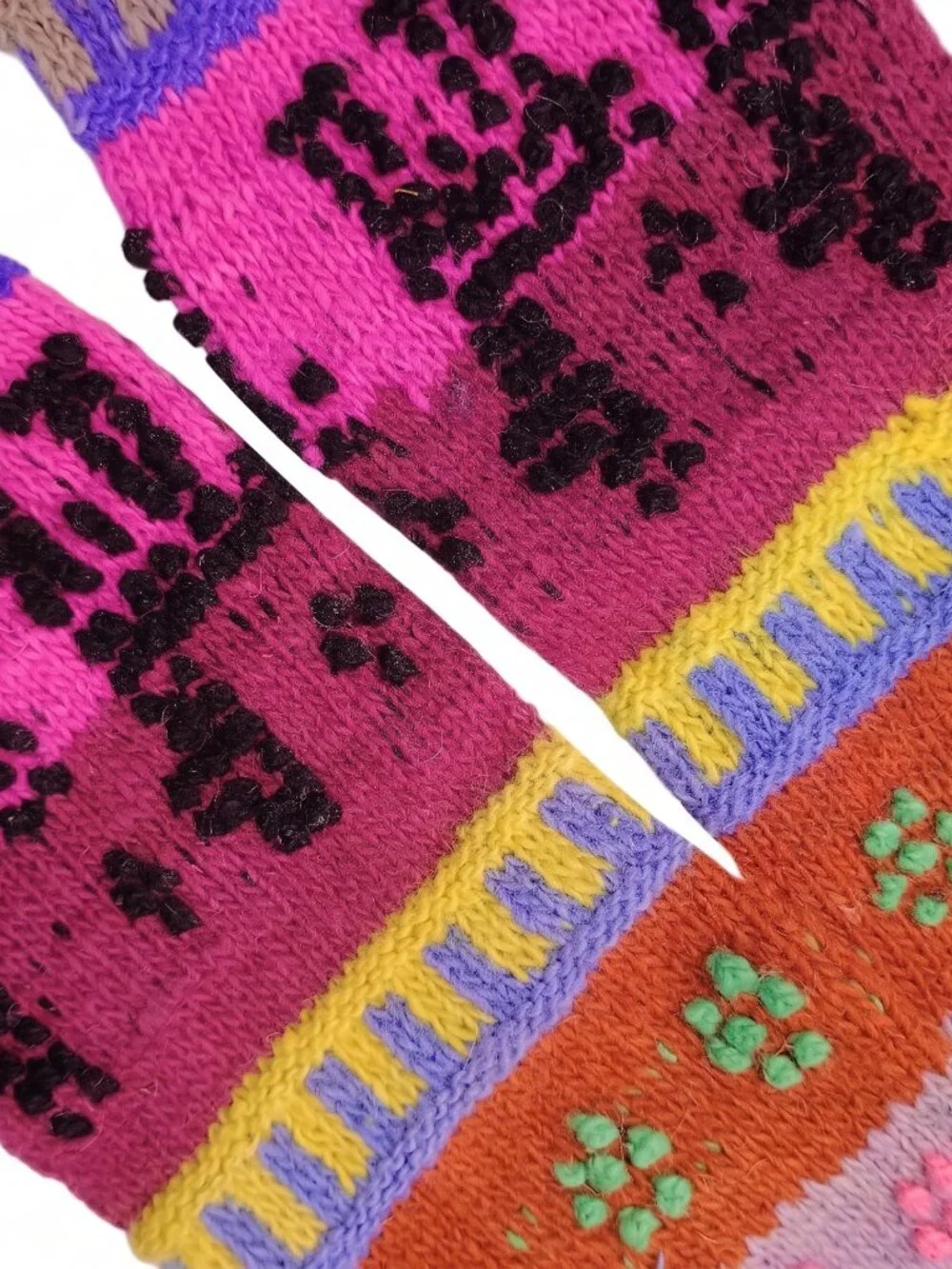 Andean Alpaca Wool Leg Warmers, Hand-knitted, Cusco, Peru